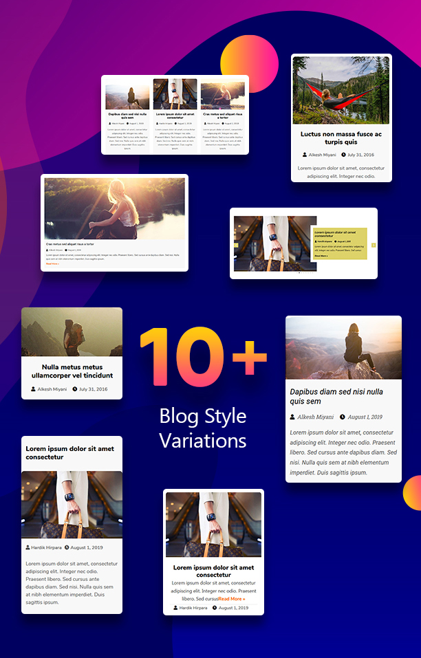 10+ Blog Style Variations - Blogmentor Pro for Elementor
